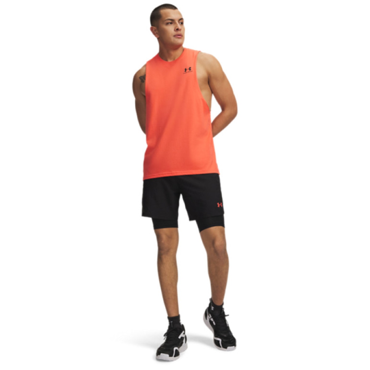 Męskie spodenki treningowe 2w1 Under Armour UA Vanish Wven Short 2.0 2n1 - czarne