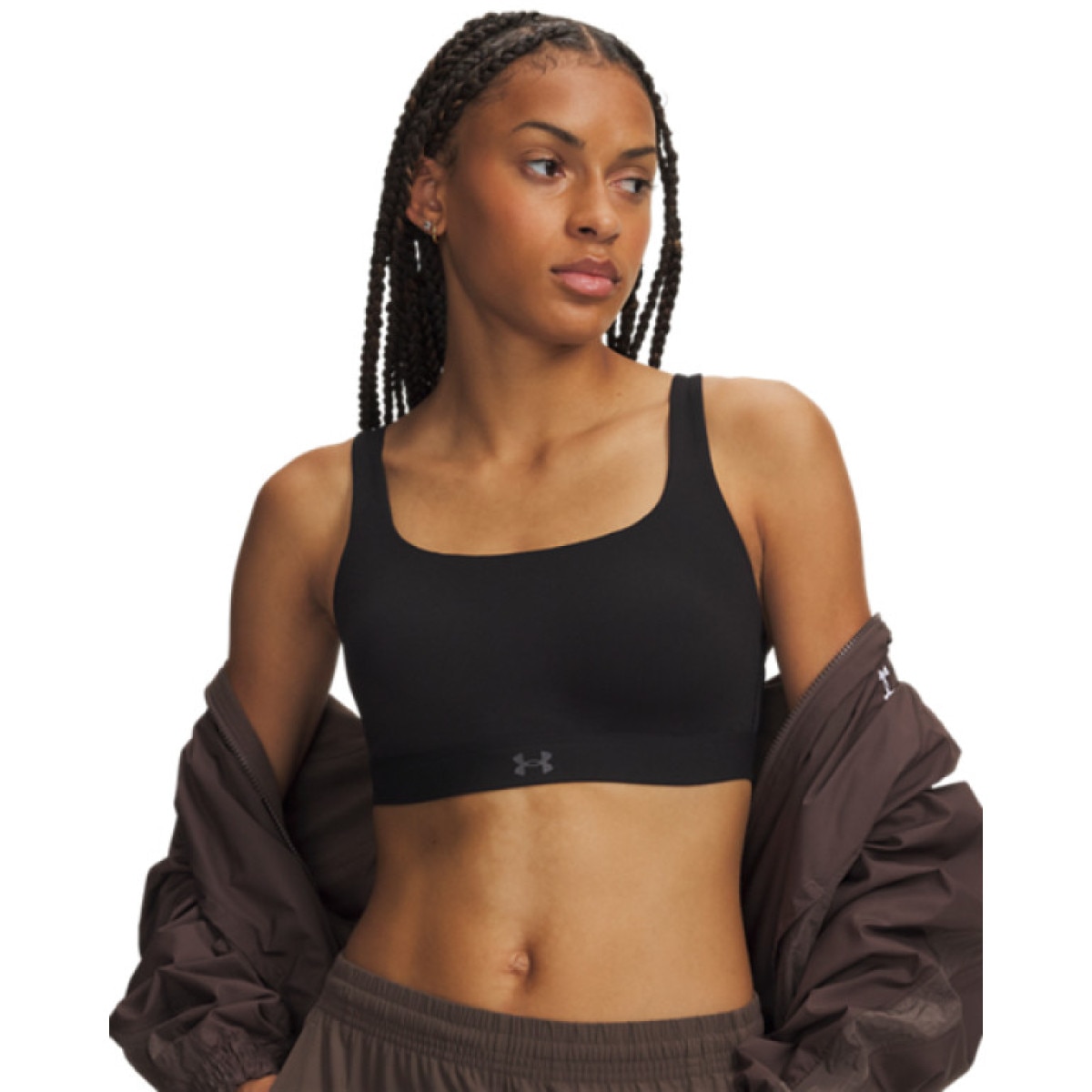 Damski biustonosz treningowy Under Armour UA Effortless High - czarny