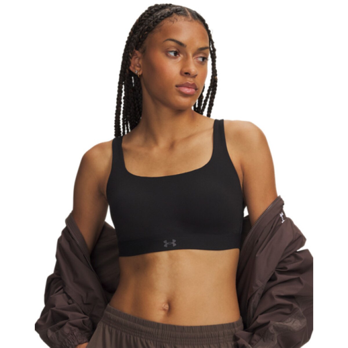 Damski biustonosz treningowy Under Armour UA Effortless High - czarny
