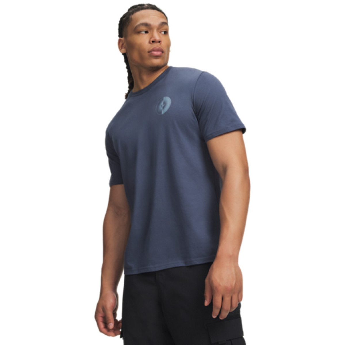 Męski t-shirt z nadrukiem Under Armour UA Mountain Bison - denim