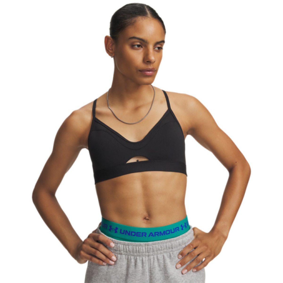Damski biustonosz treningowy Under Armour UA Strappy Bralette - czarny