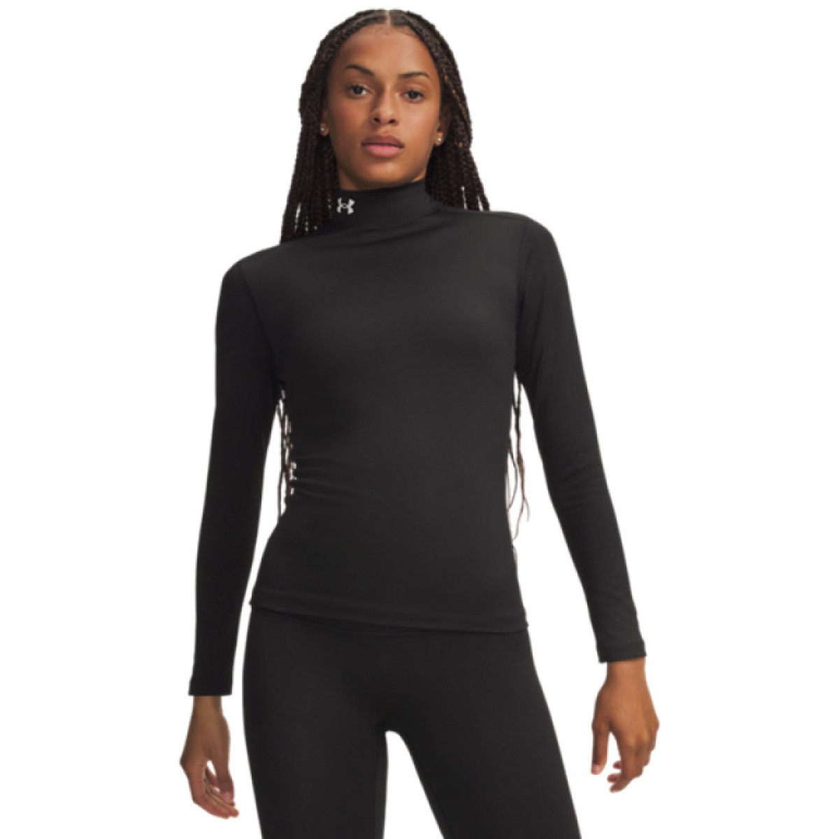 Damski półgolf treningowy Under Armour UA ColdGear Mock - czarny