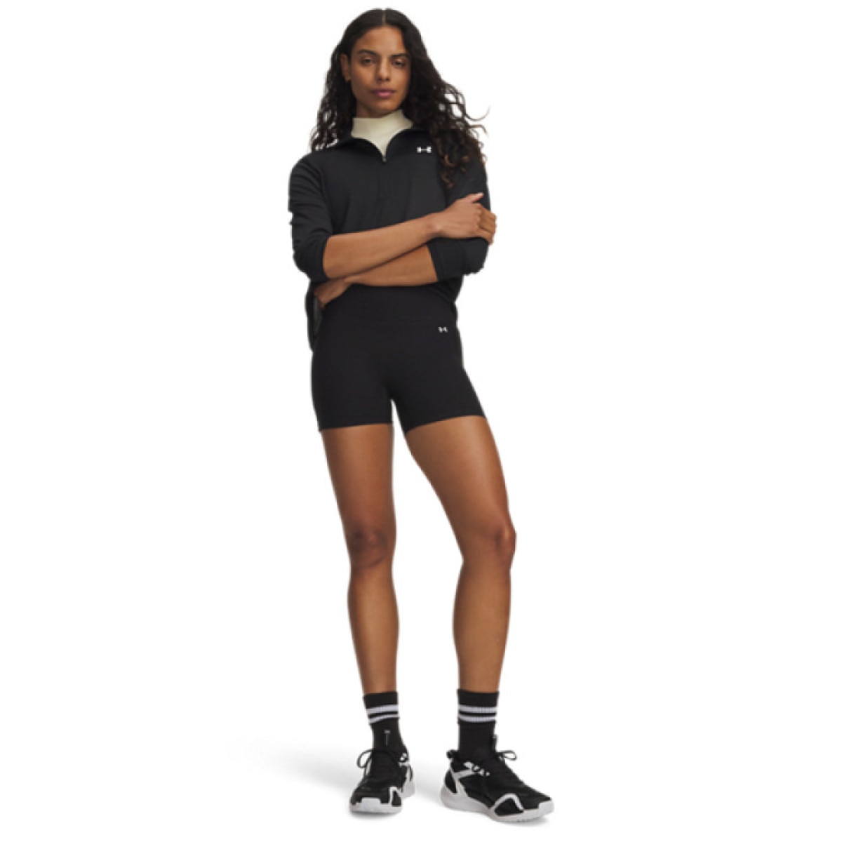 Damskie spodenki treningowe Under Armour UA Motion Middy - czarne