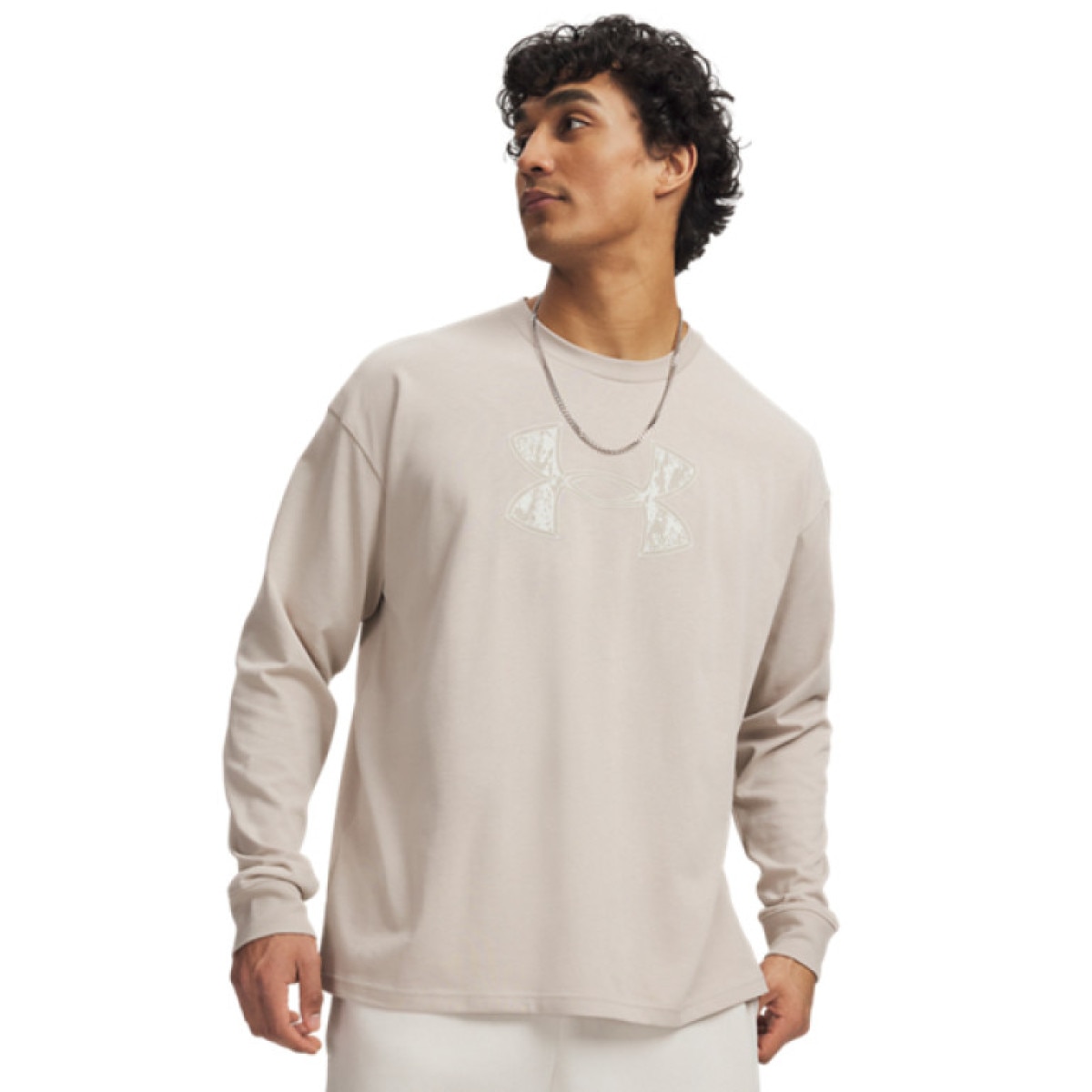 Męski longsleeve Under Armour UA M HWT UNSTOPPABLE LS - beżowy
