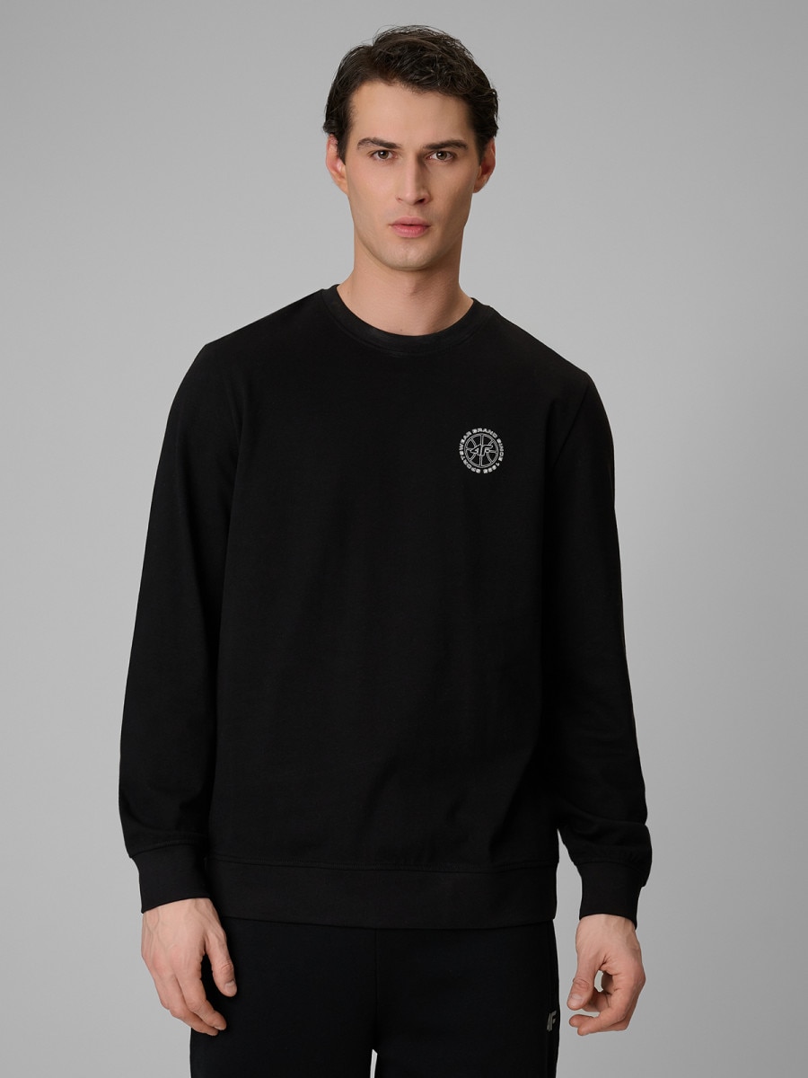 Męski longsleeve bez nadruku 4F 4FRSS26TLONM671 - czarny