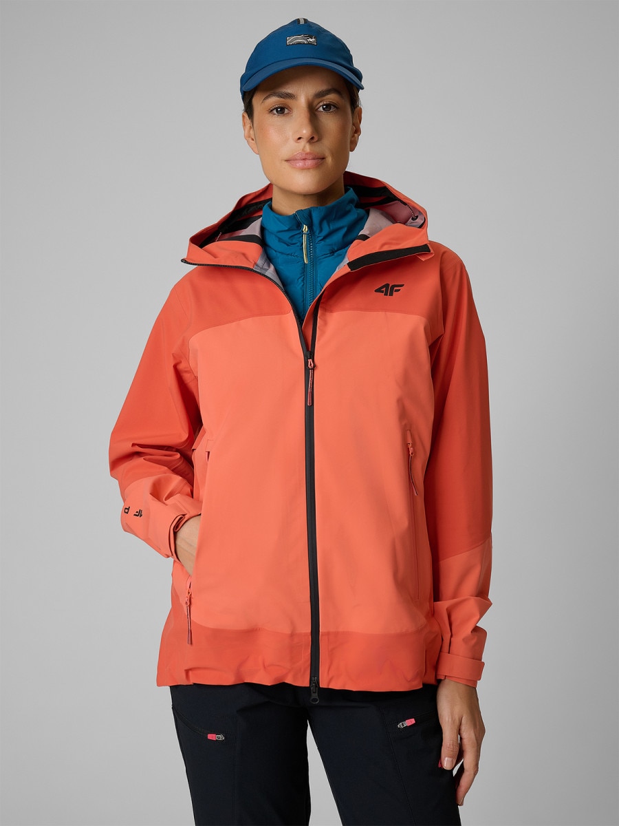 Damska kurtka trekkingowa 4F 4FRSS26TTJAF1271 - koralowa