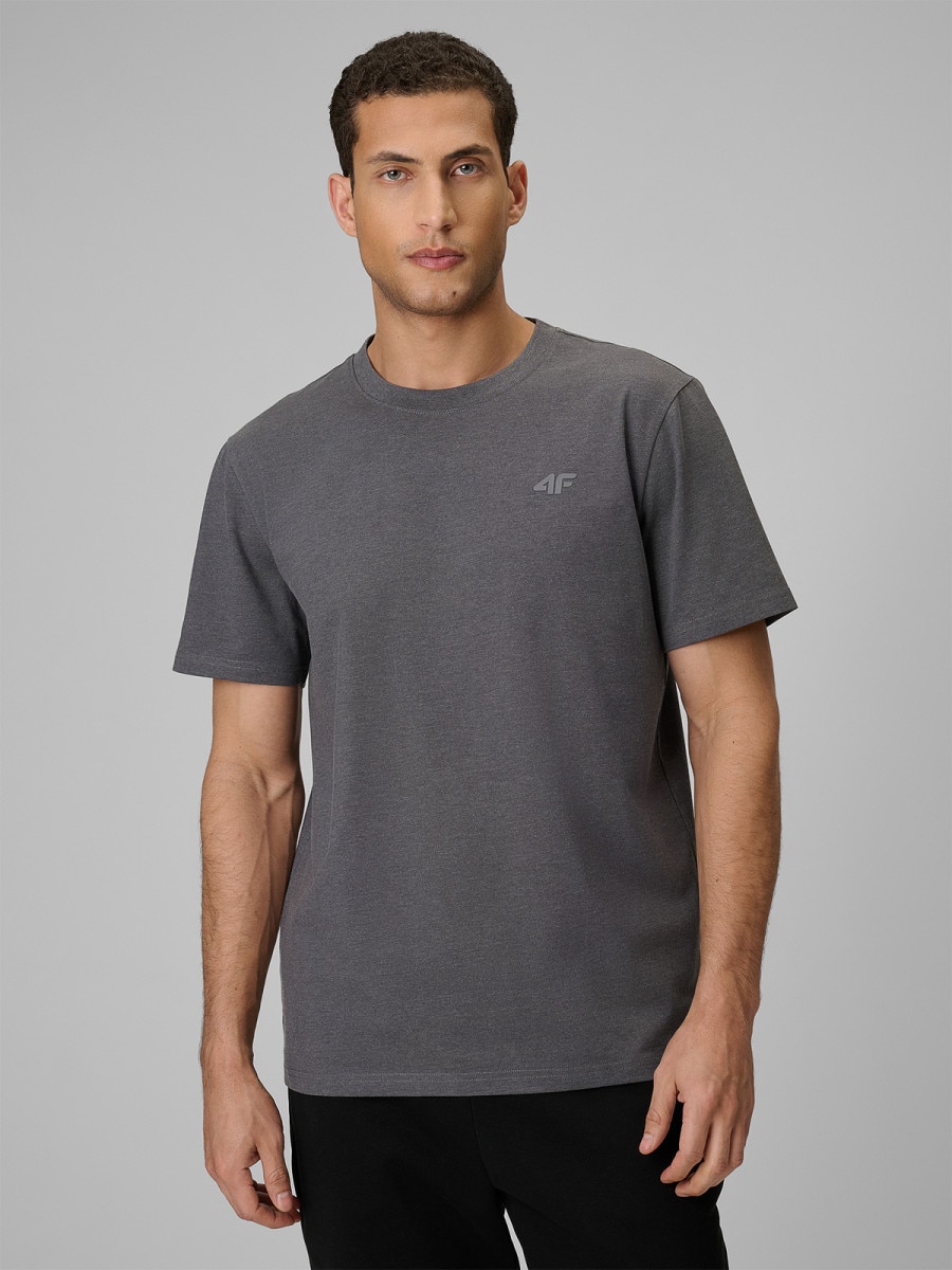Męski t-shirt bez nadruku (2-pack) 4F 4FRSS26TTSHM4226 - multikolor
