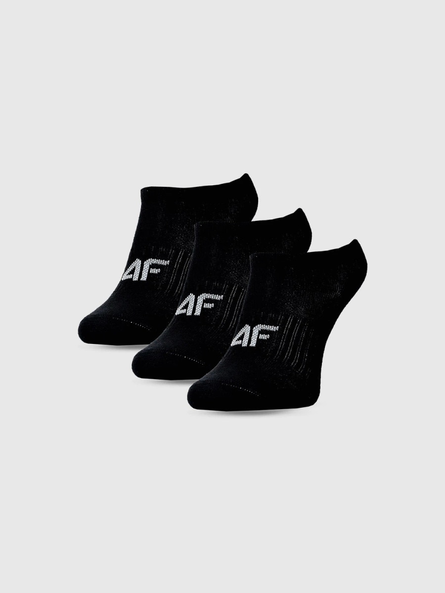 Dziewczęce skarpetki (3-pack) 4F 4FJWMM00USOCF496 - czarne