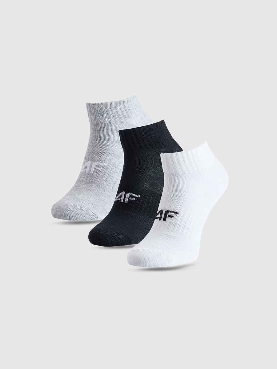 Chłopięce skarpetki za kostkę (3-pack) 4F 4FJWMM00USOCM499 - multikolor