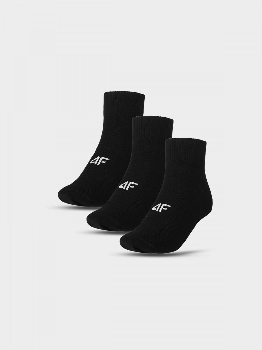 Dziecięce skarpetki (3-pack) 4F 4FJWMM00USOCU330 - czarne