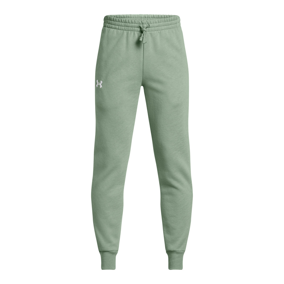 Chłopięce spodnie dresowe Under Armour UA Rival Fleece Joggers - zielone