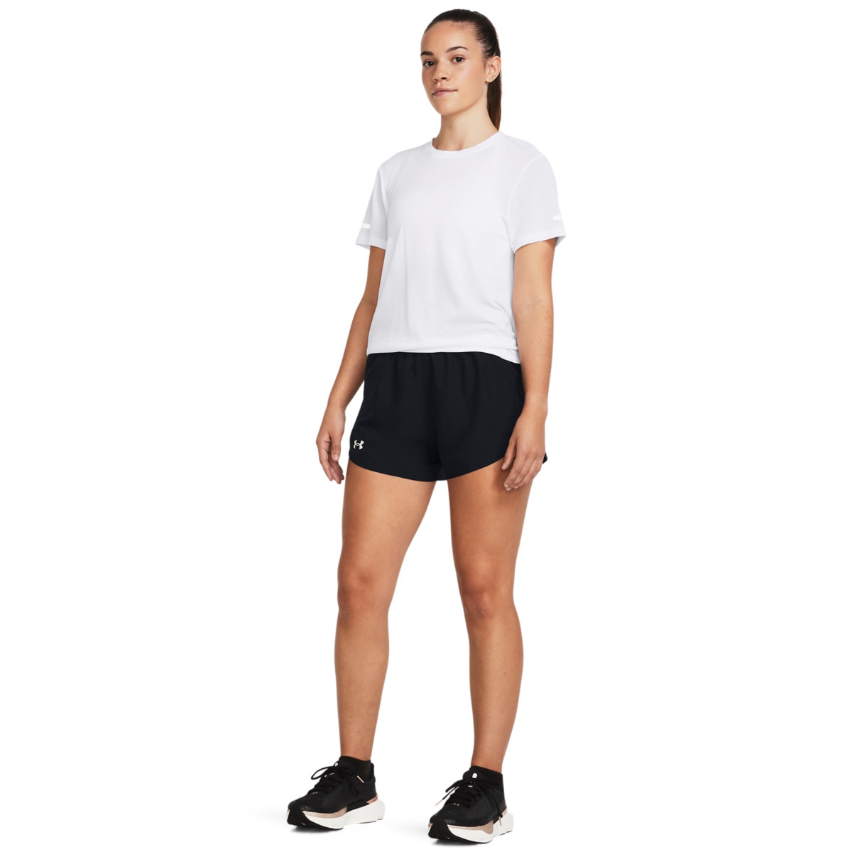 Damskie spodenki do biegania Under Armour UA Fly By 3\'\' Shorts - czarne