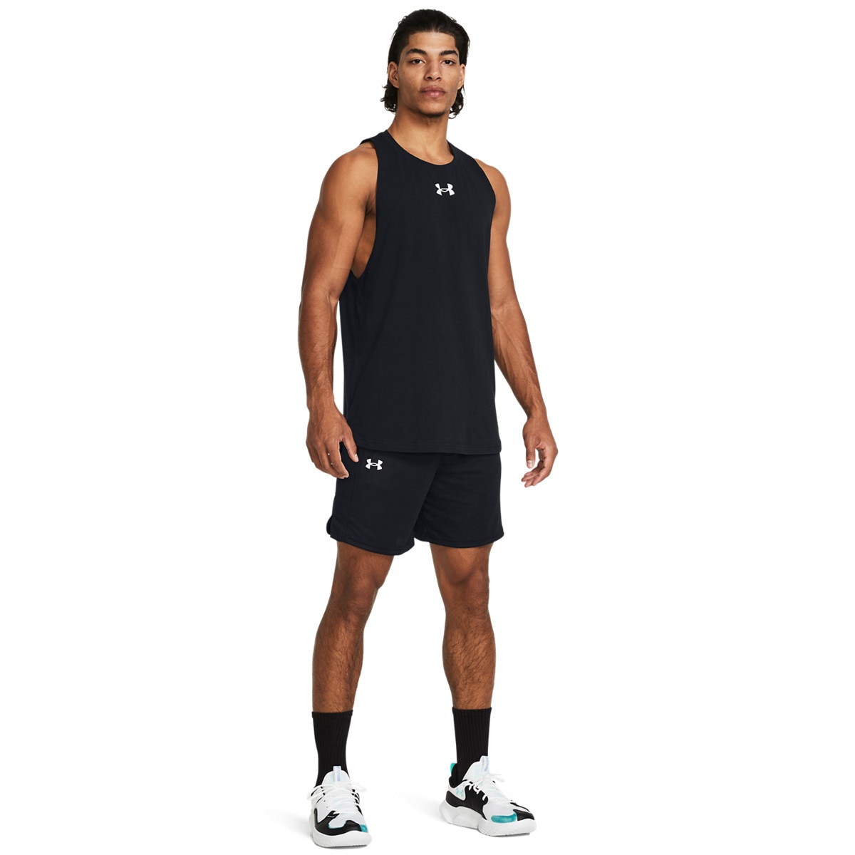 Męskie spodenki do koszykówki Under Armour UA Zone 7\" Short - czarne