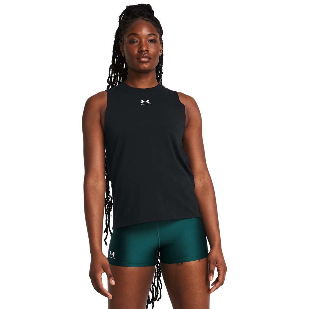 Damski top z nadrukiem Under Armour UA Rival Muscle Tank - czarny
