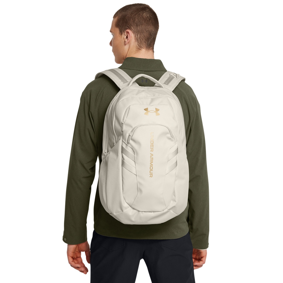 Plecak treningowy uniseks Under Armour UA Hustle 6.0 Pro Bp - beżowy