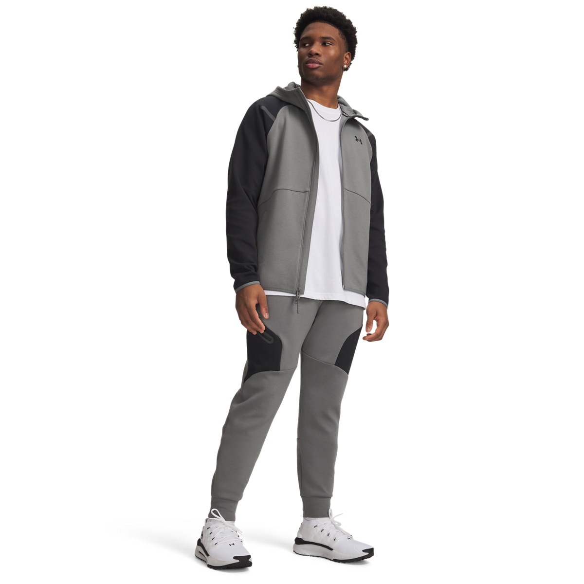 Męskie spodnie treningowe Under Armour UA Unstoppable Flc Jgr Eu - szare