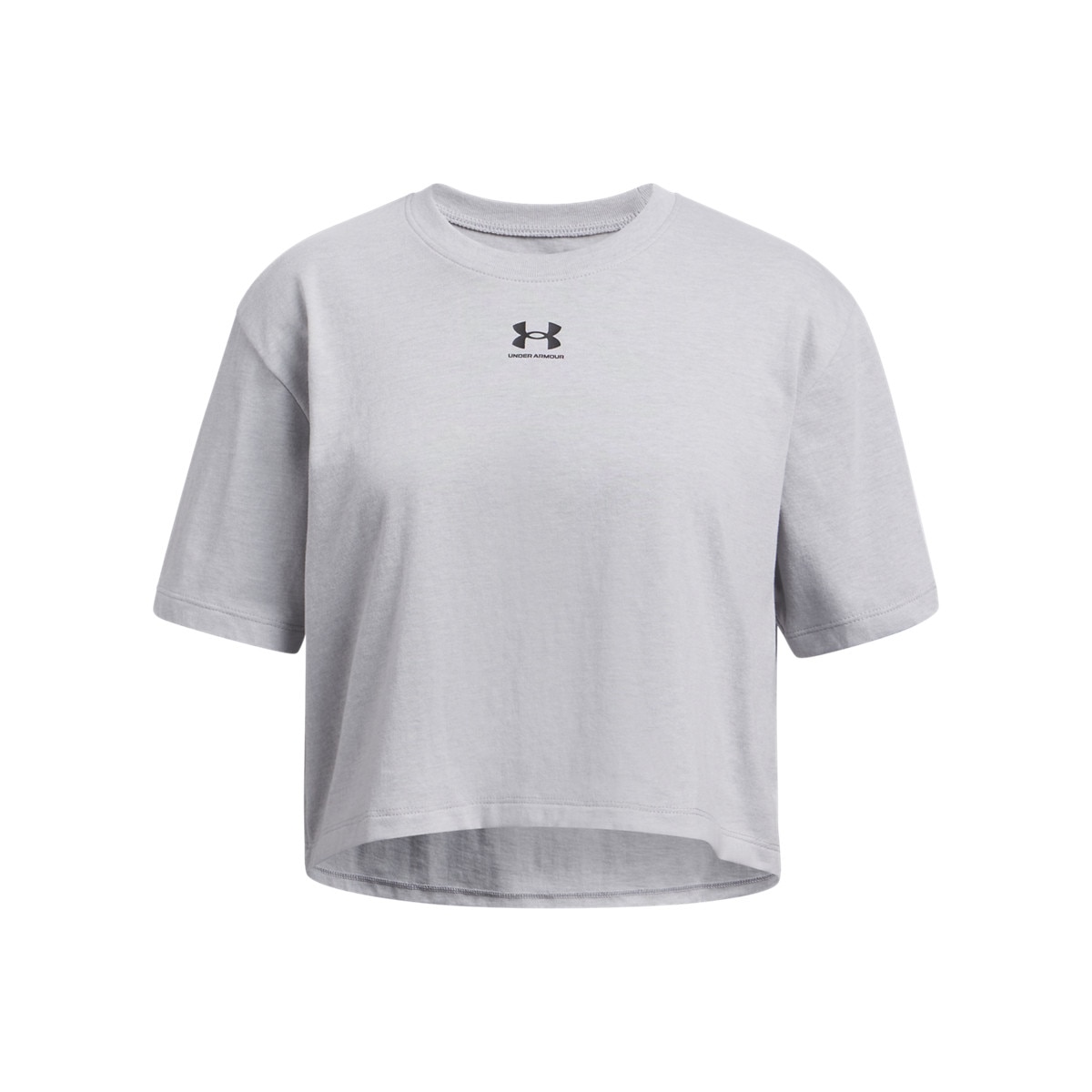 Dziewczęca koszulka oversize Under Armour UA Rival SS - szara