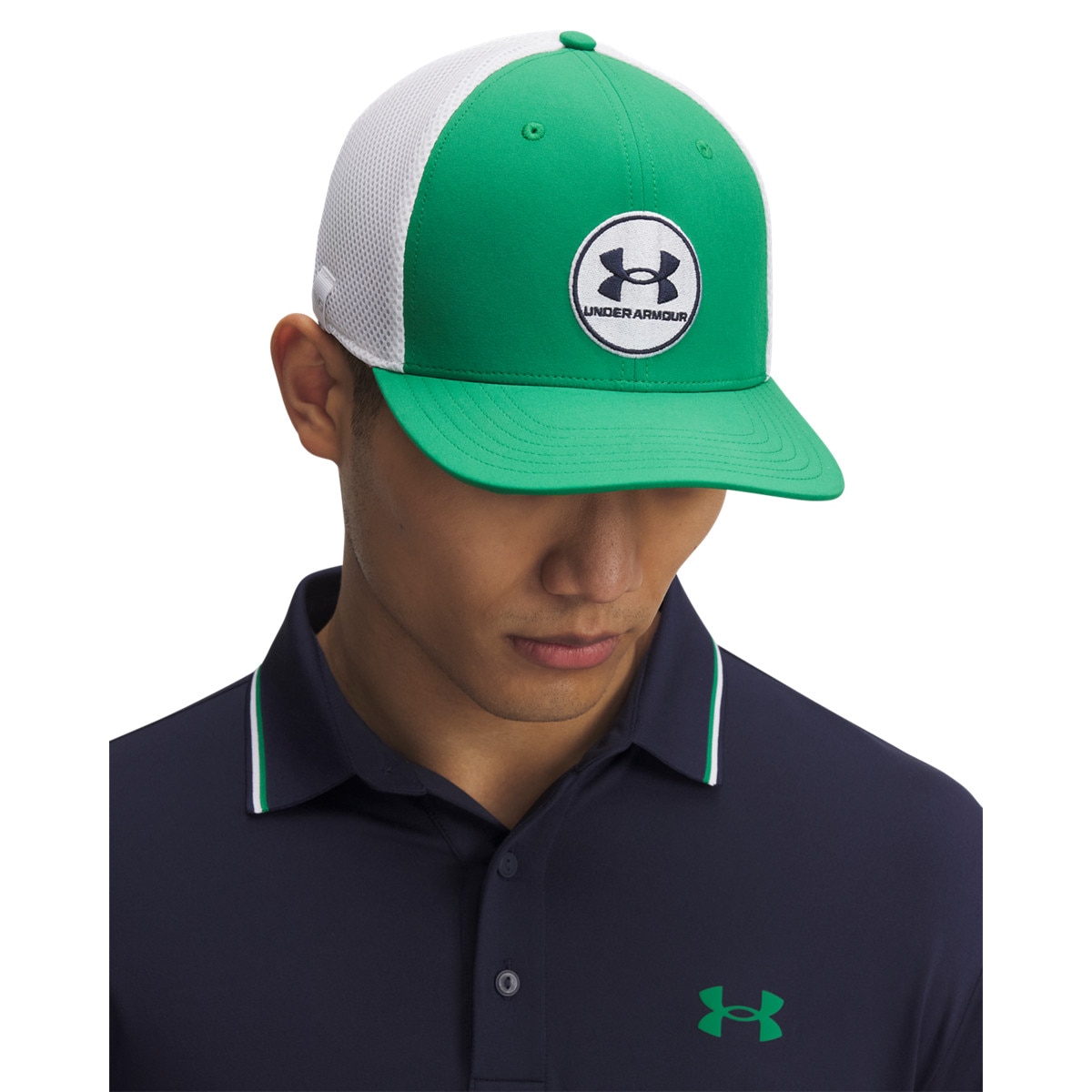 Męska czapka z daszkiem Under Armour M Iso-chill Drive Mid STR - zielona