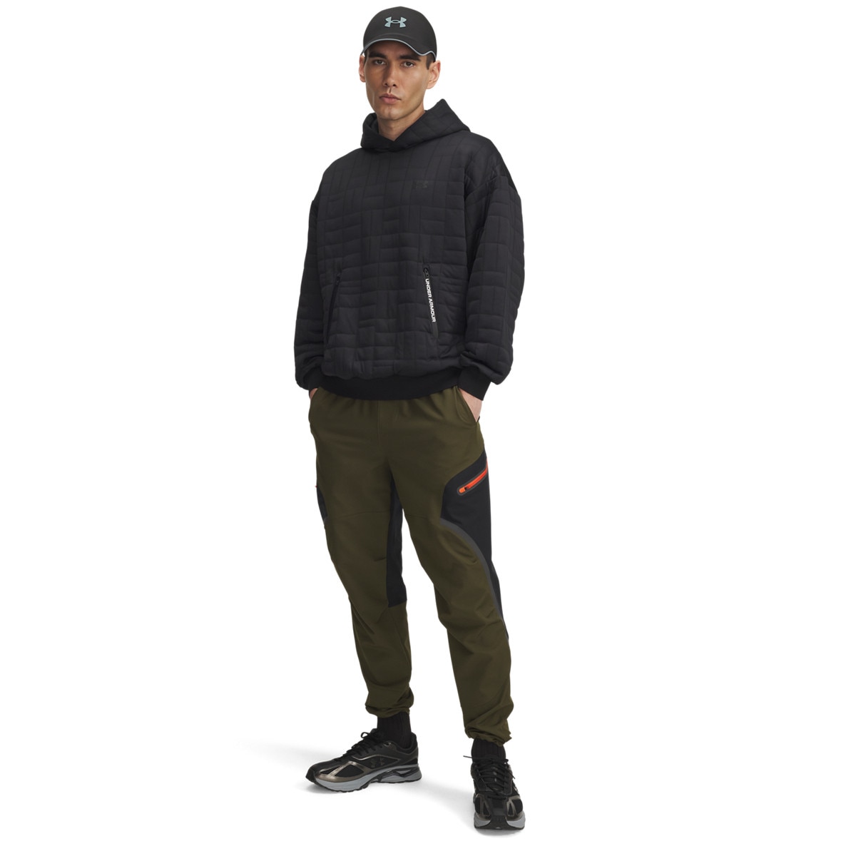 Męskie spodnie treningowe cargo UA Unstoppable Cargo Pant - khaki