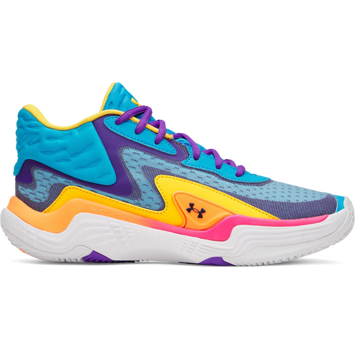 Buty do koszykówki uniseks Under Armour UA Spawn 7 Mid - multikolor