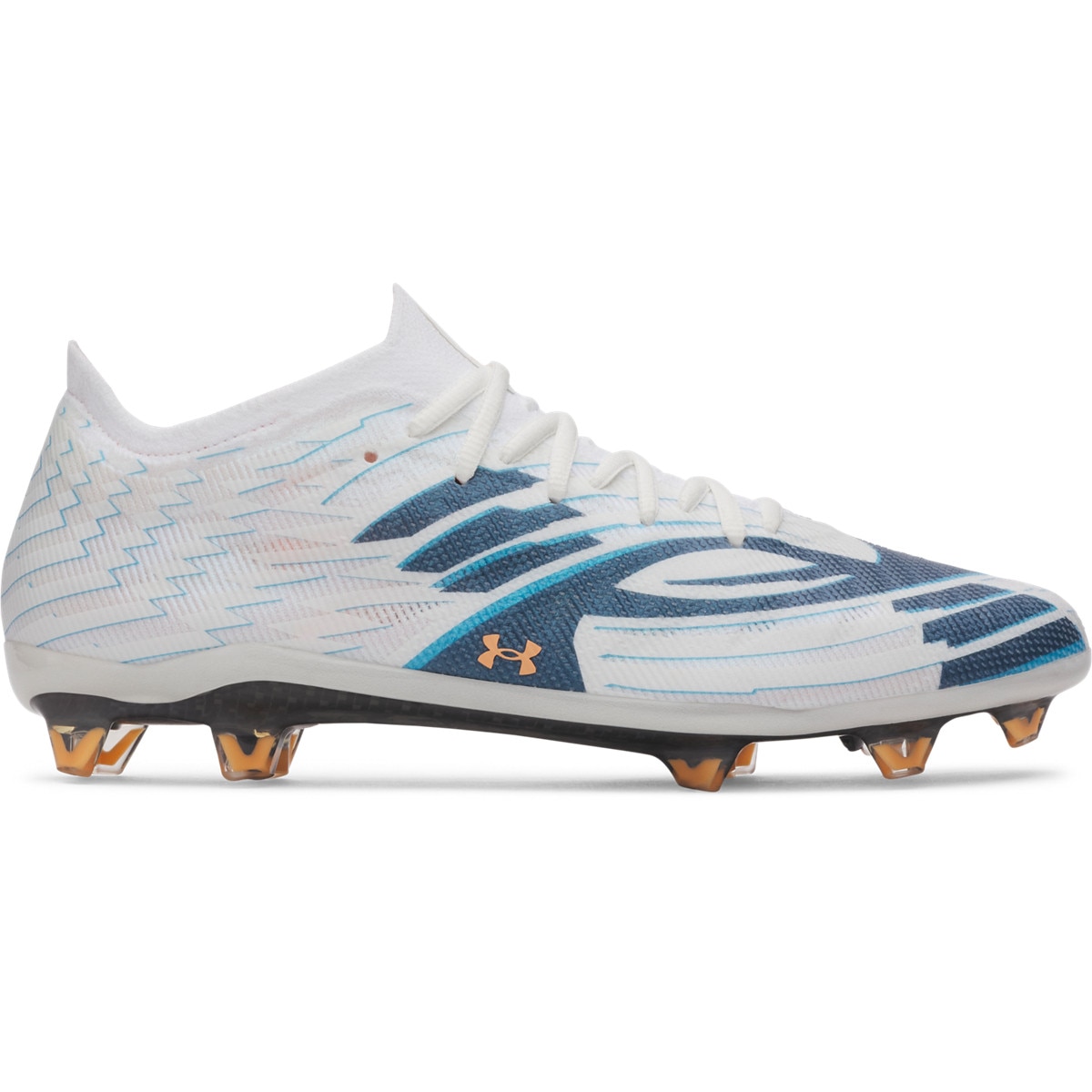 Męskie buty piłkarskie korki Under Armour UA Shadow Elite 4 Mach FG - białe