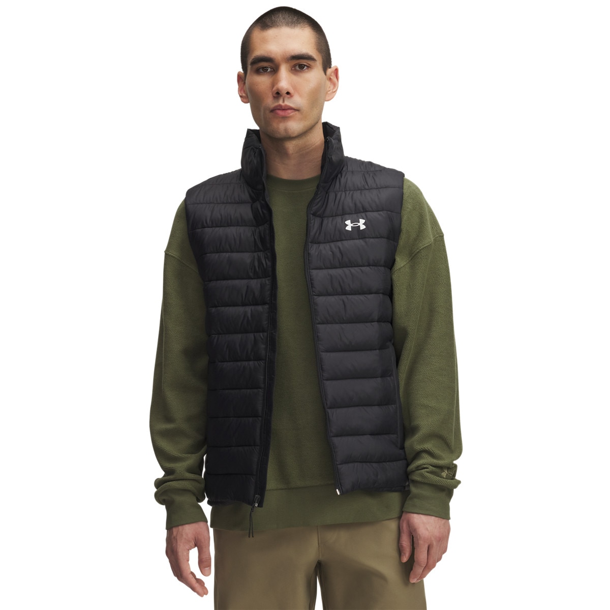 Męski bezrękawnik pikowany Under Armour UA Sportswear Ins Vest - czarny