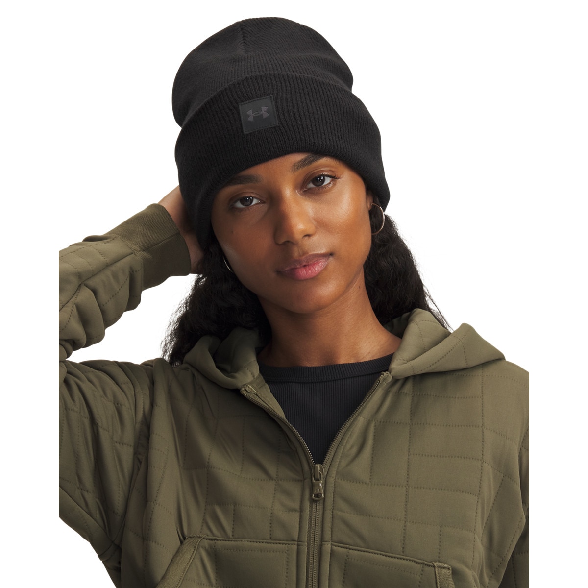 Damska czapka zimowa Under Armour W HALFTIME BEANIE - czarna