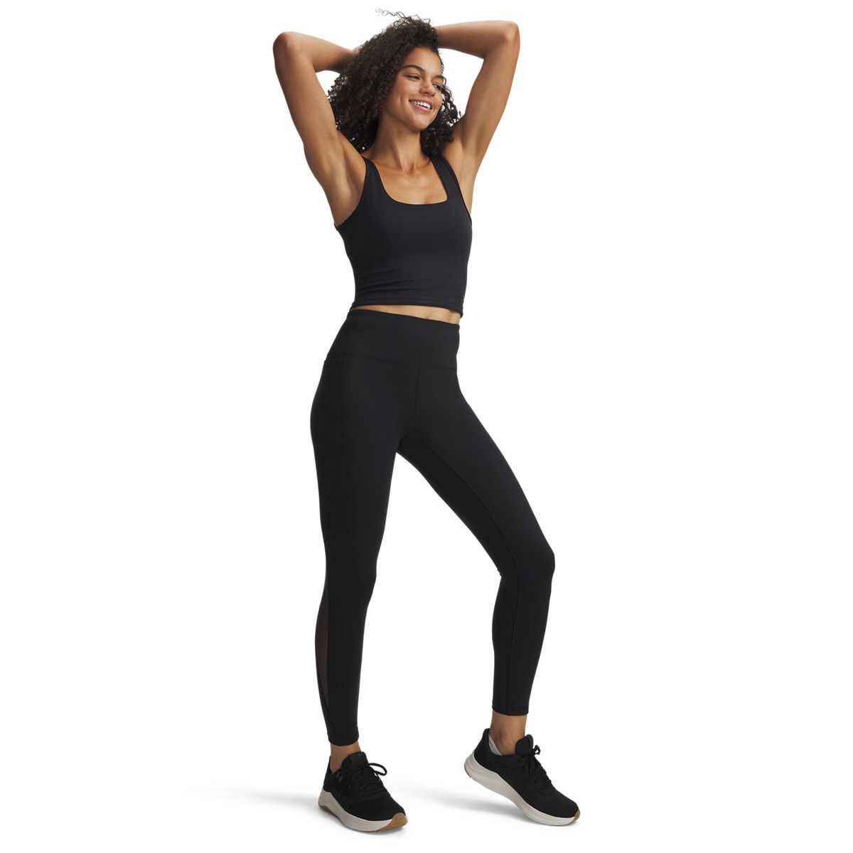 Damskie legginsy treningowe Under Armour Motion Mesh Ankle Legging - czarne