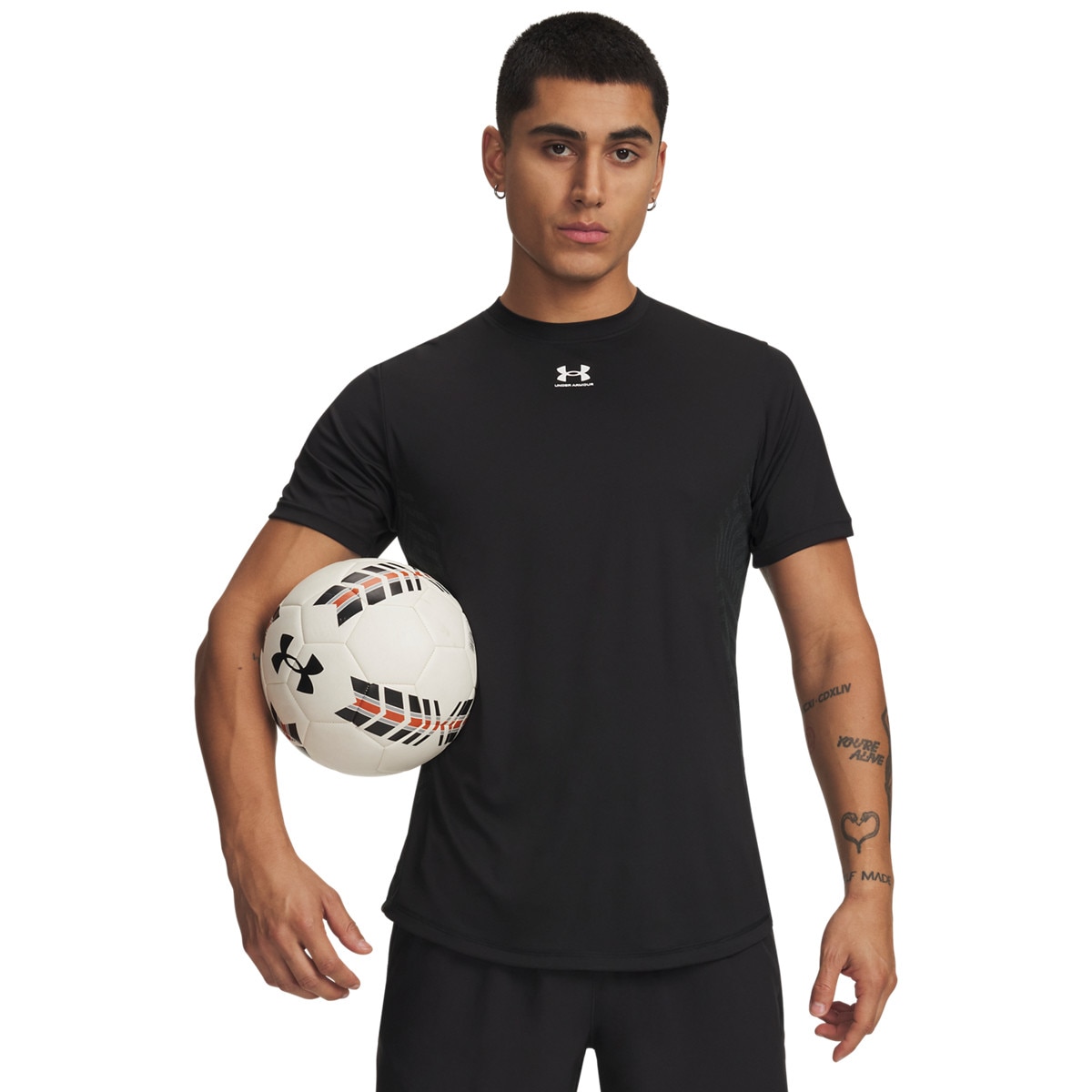 Męska koszulka piłkarska Under Armour UA M Challenger Pro PRNT SS – czarna