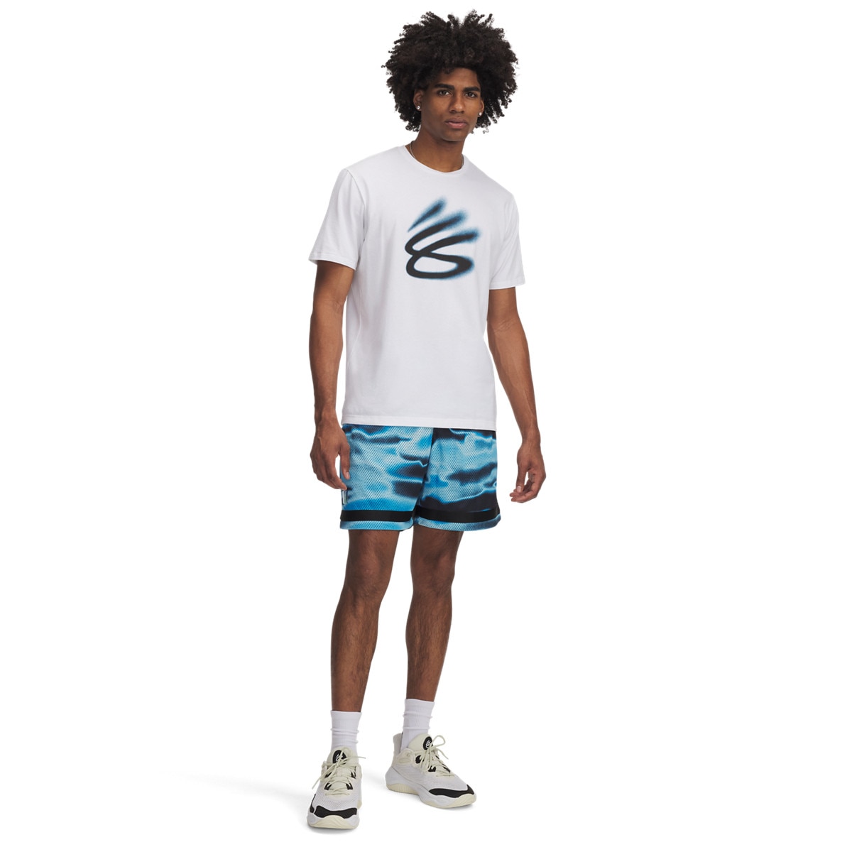 Męskie spodenki do koszykówki Under Armour Curry Statement Short II - niebieskie