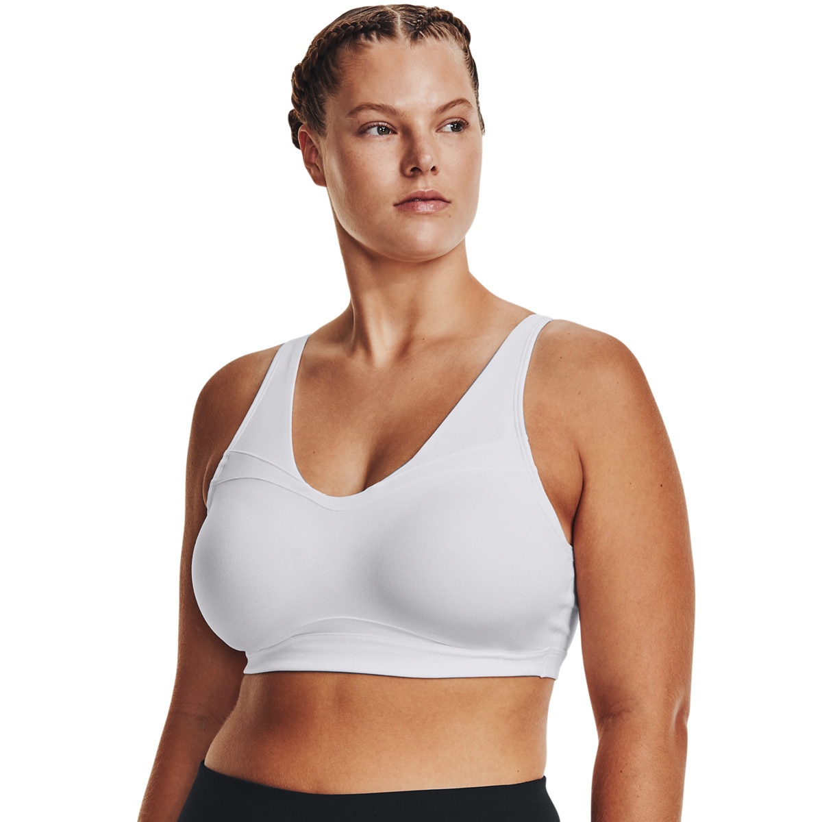 Biustonosz treningowy Under Armour UA SmartForm Evolution Mid - biały