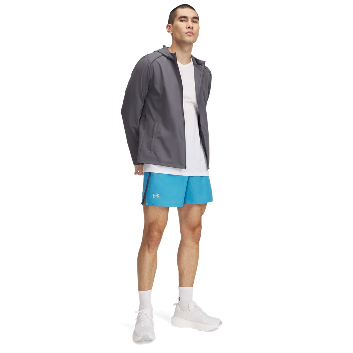 Męskie spodenki do biegania Under Armour UA Launch 5'' Short - niebieskie