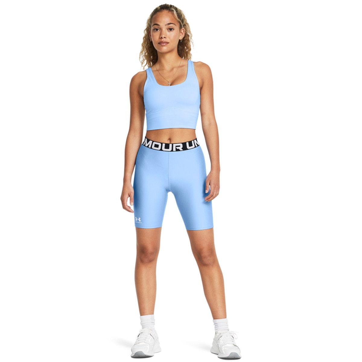 Damskie kolarki treningowe Under Armour UA Hg Authentics 8in Short - niebieskie