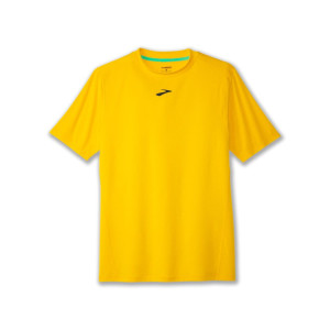 Brooks High Point Short Sleeve Bekleidung Herren gelb