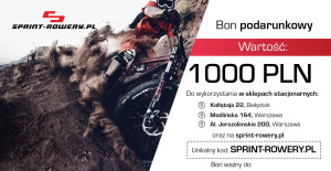 Prezent dla Rowerzysty. Karta Podarunkowa 100 - 1000 PLN