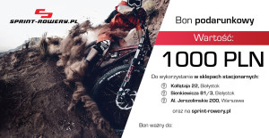 Prezent dla Rowerzysty. Karta Podarunkowa 100 - 1000 PLN