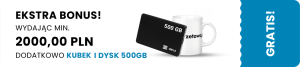 Dysk 500GB i kubek gratis