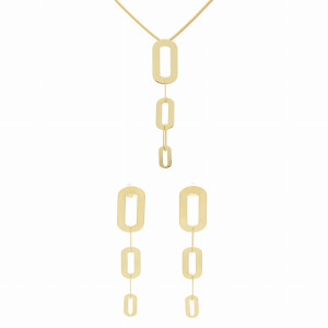 Komplet spinacze srebro pozłacane