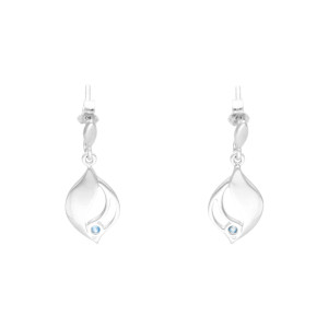 Kolczyki z błękitną cyrkonią srebro