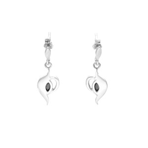 Kolczyki z czarnymi cyrkoniami srebro