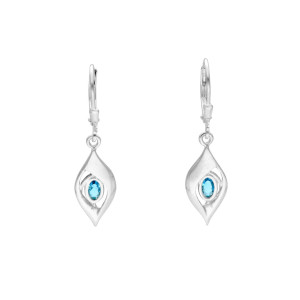 Kolczyki z błękitną cyrkonią srebro