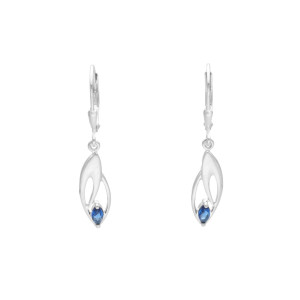 Kolczyki z szafirową cyrkonią srebro