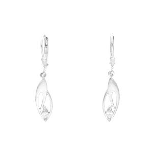 Kolczyki z białą cyrkonią srebro