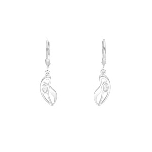 Kolczyki z białą cyrkonią srebro