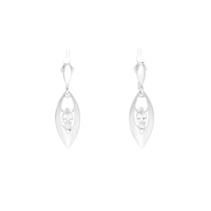 Kolczyki z białymi cyrkoniami srebro