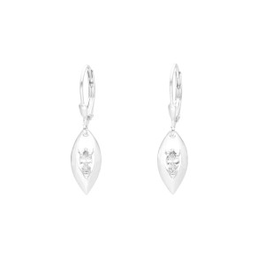 Kolczyki z białymi cyrkoniami srebro