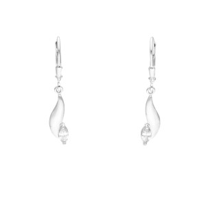 Kolczyki z białymi cyrkoniami srebro