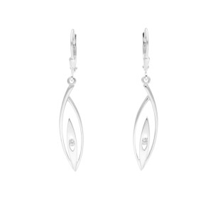 Kolczyki z białymi cyrkoniami srebro