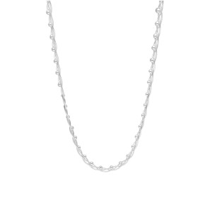 Łańcuszek pleciony z kuleczkami srebro -13.20g, 45cm, 4mm