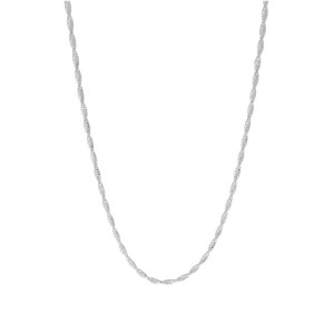 Łańcuszek coreana podwójna pleciona srebro - 50cm, 2mm